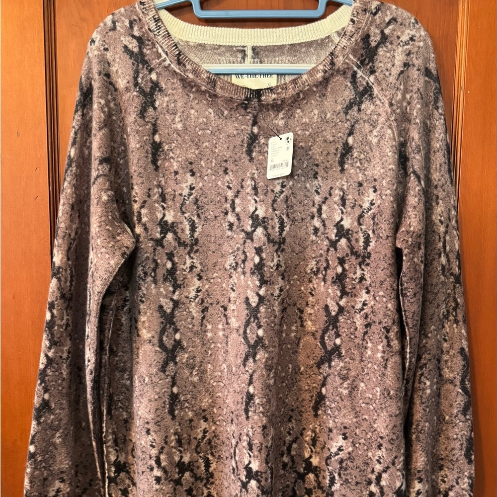 Free People - Animal Style - 100% Cashmere Sweater